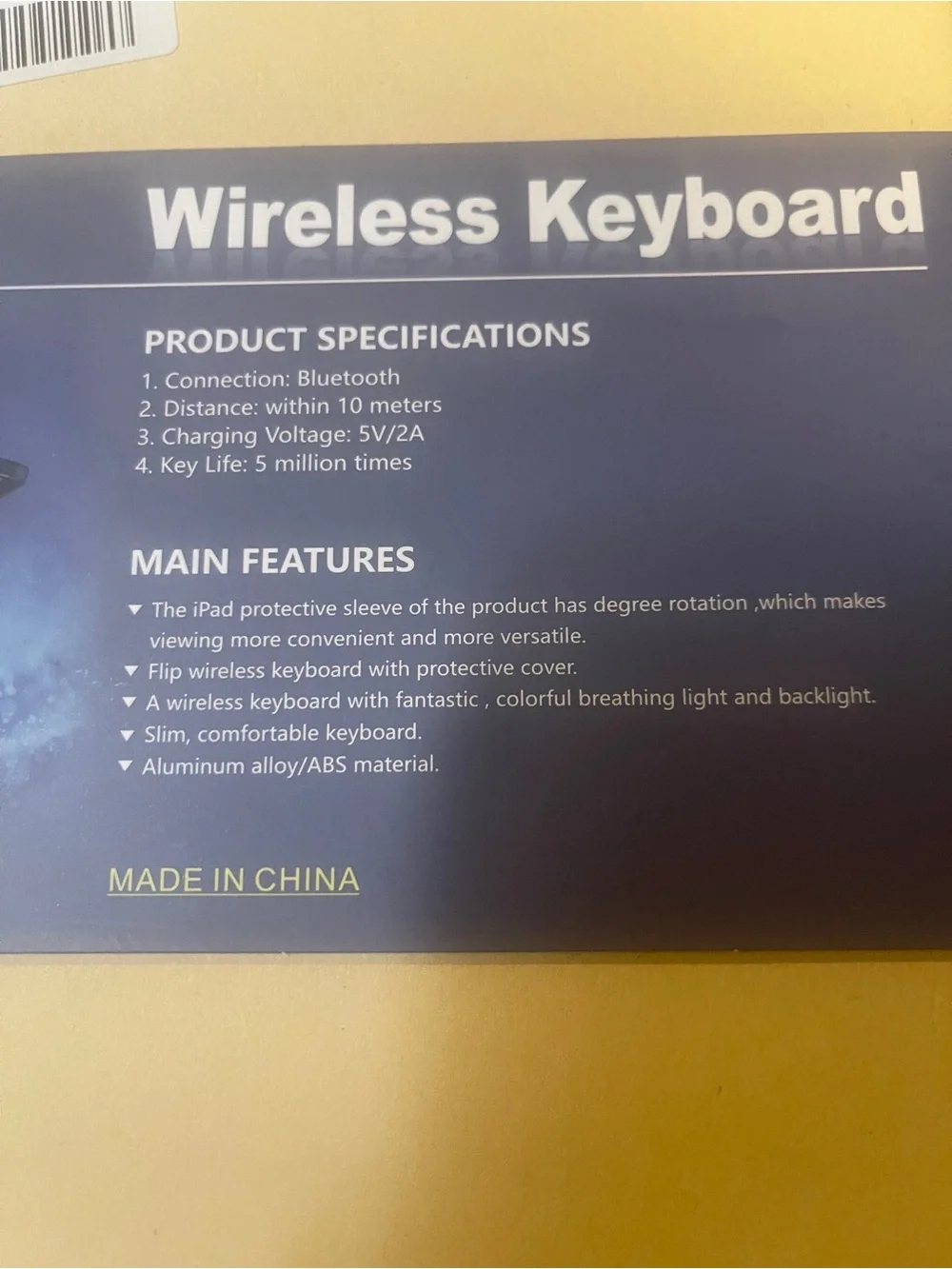 New Wireless Keyboard Bluetooth Tablet Keyboard Case